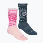 Dámské ponožky KARI TRAA Puffin 2 pack pink frost