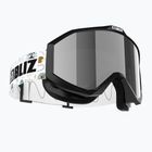 Dětské lyžařské brýle Bliz Liner Jr black white logo/brown&silver mirror
