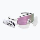Bliz Breeze S3+S0 matné bílé / hnědé růžové multi / čiré cyklistické brýle P52102-04