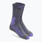 Dámské trekové ponožky X-Socks Trek X Merino grey purple melange/grey melange