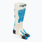Dámské lyžařské ponožky X-Socks Ski Silk Merino 4.0 white/black/turquoise