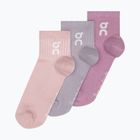 Ponožky On Running Logo Sock Mid 3 pary mauve/lavendula