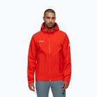 Pánská bunda do deště Mammut Linard Light HS s kapucí mammut red
