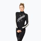 Dámské tričko Longsleeve super.natural KryTeeede Col T-Neck Light jet black/white/mountain trail gl/white