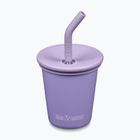 Hrnek KLEAN KANTEEN Steel Straw Lid 296 ml paisley purple