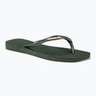 Dámské žabky Havaianas Square Logo Metallic green olive