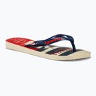 Žabky Havaianas Top Nautical beige straw / navy blue / ruby red