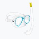 Dětská sada na šnorchlování Cressi Perla Jr + Minigringo clear/aquamarine