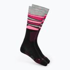 Dámské lyžařské ponožky Mico Light Weight Superthermo Natural Merino Ski black/fuchsia fluo