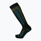 Lyžařské ponožky Mico Medium Superthermo Primaloftsilk Ski nero/turchese