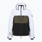 Pánská lyžařská bunda EA7 Emporio Armani Ski Kitzbuhel Protectum7 Colorblock white / black / grape leaf