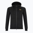 Pánská mikina Emporio Armani EA7 Train Logo Series Extended Logo Hoodie Fz black / gold