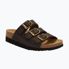 Dámské pantofle Scholl Rio Wedge Ad Med dark brown