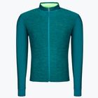 Pánské cyklistické tričko Santini Colore Winter LS zelené 2W216075RCOLORPUR0TE