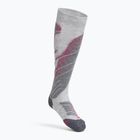 Dámské lyžařské ponožky UYN Ski All Mountain light grey melange/coral
