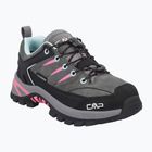 Dětské trekové boty CMP Rigel 2.0 Low Waterproof grey/acquarius/pink fluo