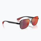 Sluneční brýle Ray-Ban Rb8336M Scuderia matt black/dark grey mirror blue/red