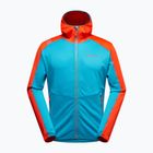 Pánská mikina  La Sportiva Upendo Hoody tropic blue/ cherry tomato