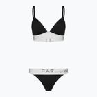 Dámské dvoudílné plavky EA7 Emporio Armani Water Sports BW Maxi Logo bianco/nero