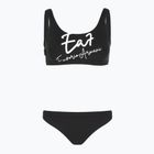 Dámské dvoudílné plavky EA7 Emporio Armani Maxi Logo Bikini Top black