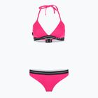 Dámské dvoudílné plavky EA7 Emporio Armani Logo Tape Bikini Triangle neon pink