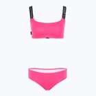 Dámské dvoudílné plavky EA7 Emporio Armani Logo Tape Bikini Top neon pink