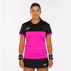 Tričko Joma Montreal SS fluor pink/black