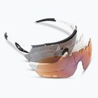 Cyklistické brýle Tifosi Alliant 3 white black/smoke/ac red/clear