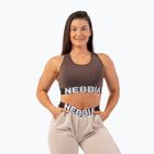 NEBBIA Medium Impact Cross hnědá fitness podprsenka