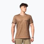 Pánské sportovní  tričko NEBBIA Washed-Off Max Out light brown