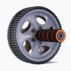 Kolečko na cvičení břišních svalů GymBeam Ab Wheel černé/šedé/oranžové