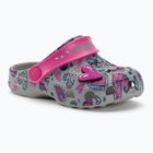 Coqui Little Frog mid.grey/fuchsia love/amulet dětské sandály