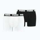 Pánské boxerky PUMA Basic 2 páry white/black