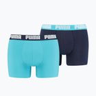 Pánské boxerky PUMA Basic 2 páry aqua/blue