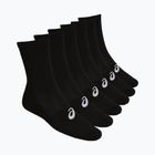 ASICS Crew 6 párů výkonnostních černých ponožek