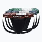Pánské boxerky   Nike Dri-FIT Everyday Cotton Jock Strap 3 páry black/red/aquarius blue/stadium green