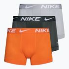 Pánské boxerky Nike Dri-Fit Essential Micro Trunk 3 páry šedá/světlá/oranžová