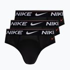 Pánské boxerky Nike Dri-Fit Hip Logo Brief 3 páry black/black/black
