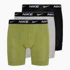 Pánské boxerky Nike Everyday Cotton Stretch Boxer Brief 3 páry pear/heather grey/black