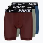 Pánské boxerky Nike Dri-Fit Essential Micro Boxer Brief 3 páry grey / blue / dark red