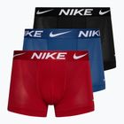 Pánské boxerky Nike Dri-Fit Essential Micro Trunk 3 páry černá/červená/modrá