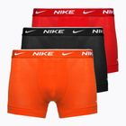 Pánské boxerky  Nike Everyday Cotton Stretch Trunk 3 páry team orange/uni red/black