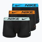 Pánské boxerky Nike Dri-FIT Cotton Trunk 3 páry černé mint foam/blue hero/bright ceramic wb
