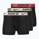 Pánské boxerky Nike Dri-Fit Essential Micro Boxer Brief 3 páry blk washed coral/olive aura/abrtract blue edge wb