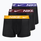 Pánské boxerky Nike Dri-Fit Essential Micro Trunk 3 páry černá univerzitní zlatá/hluboká noc/tmavě červená wb