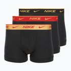 Pánské boxerky Nike Everyday Cotton Stretch Trunk 3 páry blk/university red/wheat gold/black high shine wb