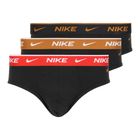 Pánské slipy Nike Everyday Cotton Stretch Brief 3 pary black light crimson/desert ochre/black wb