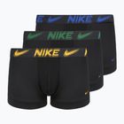 Pánské boxerky Nike Dri-Fit Essential Micro Trunk 3 pairs black/game royal/malachite/un gold/zoom wb