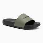 Pánské nazouváky Calvin Klein HM0HM01063 Chuncky Pool Slide Rub Smokey Olive/Black