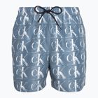 Pánské plavecké šortky Calvin Klein Medium Drawstring Print modré
